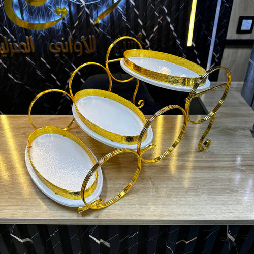 ✨ طقم صواني تقديم فاخر بلمسة ذهبية راقية ✨